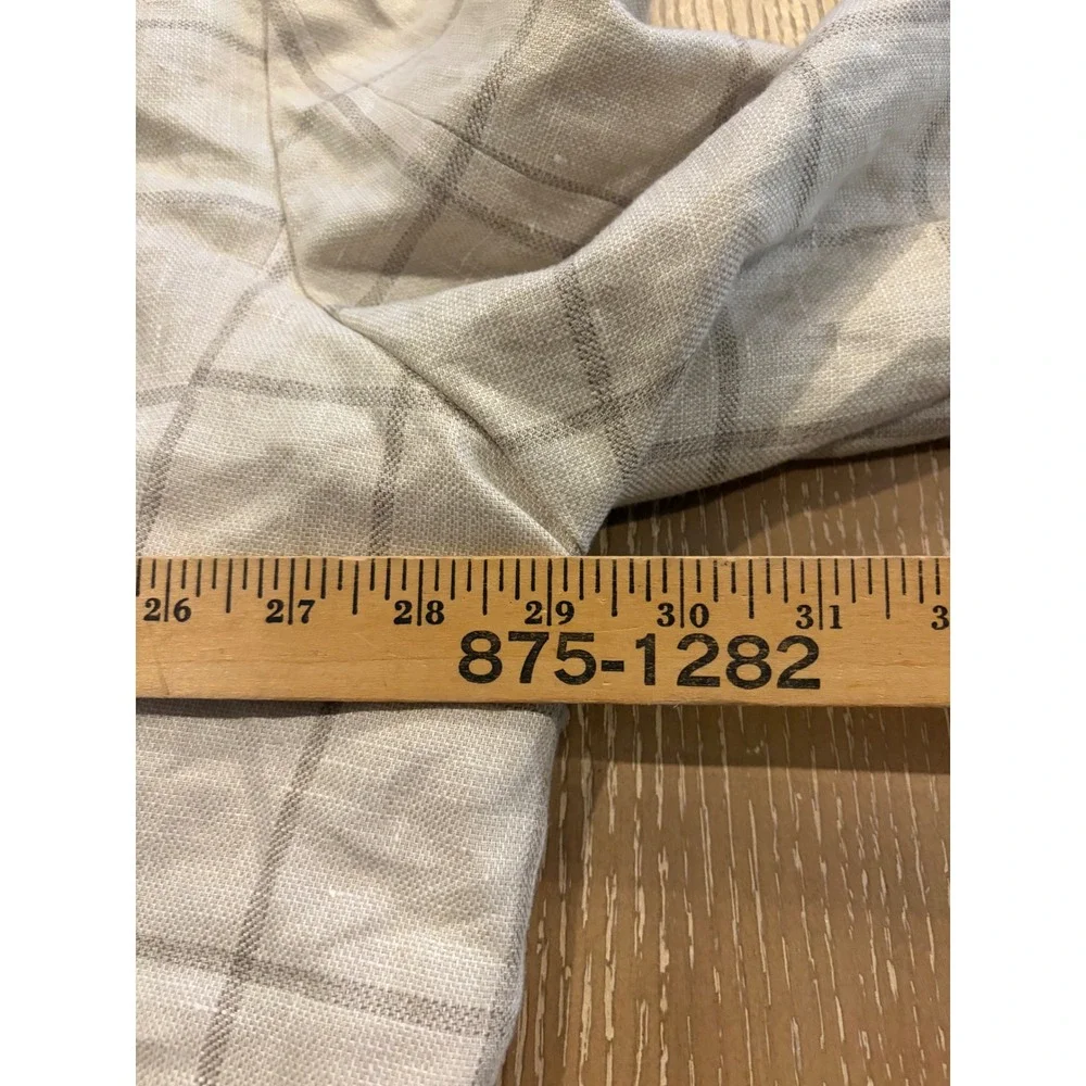 Lauren Ralph Lauren Men's 56L Linen Cotton Plaid Blazer Sport Coat Beige Gray